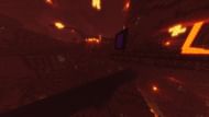 The fortress can be found below the portal (Image via Minecraft)